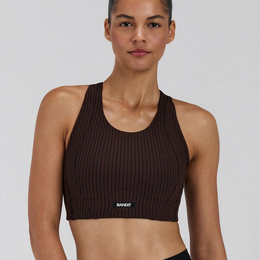 Bandit Running - Womens Varigated Stripe Cadence Longline Bra 【WTSBP002SP26CCB】