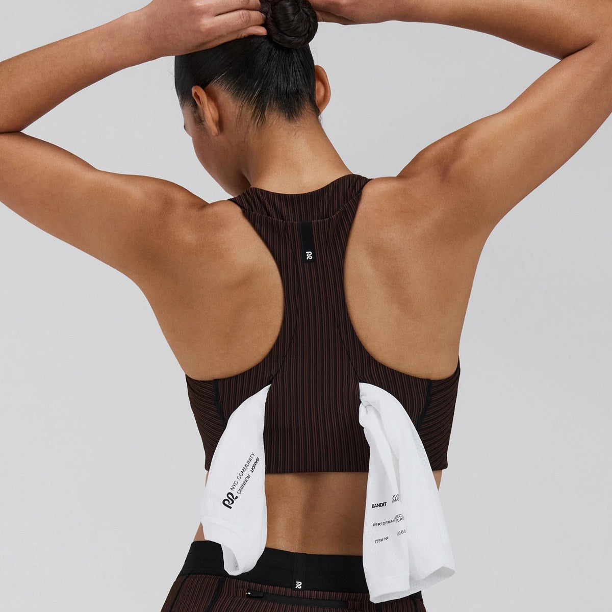 Bandit Running - Womens Varigated Stripe Cadence Longline Bra 【WTSBP002SP26CCB】